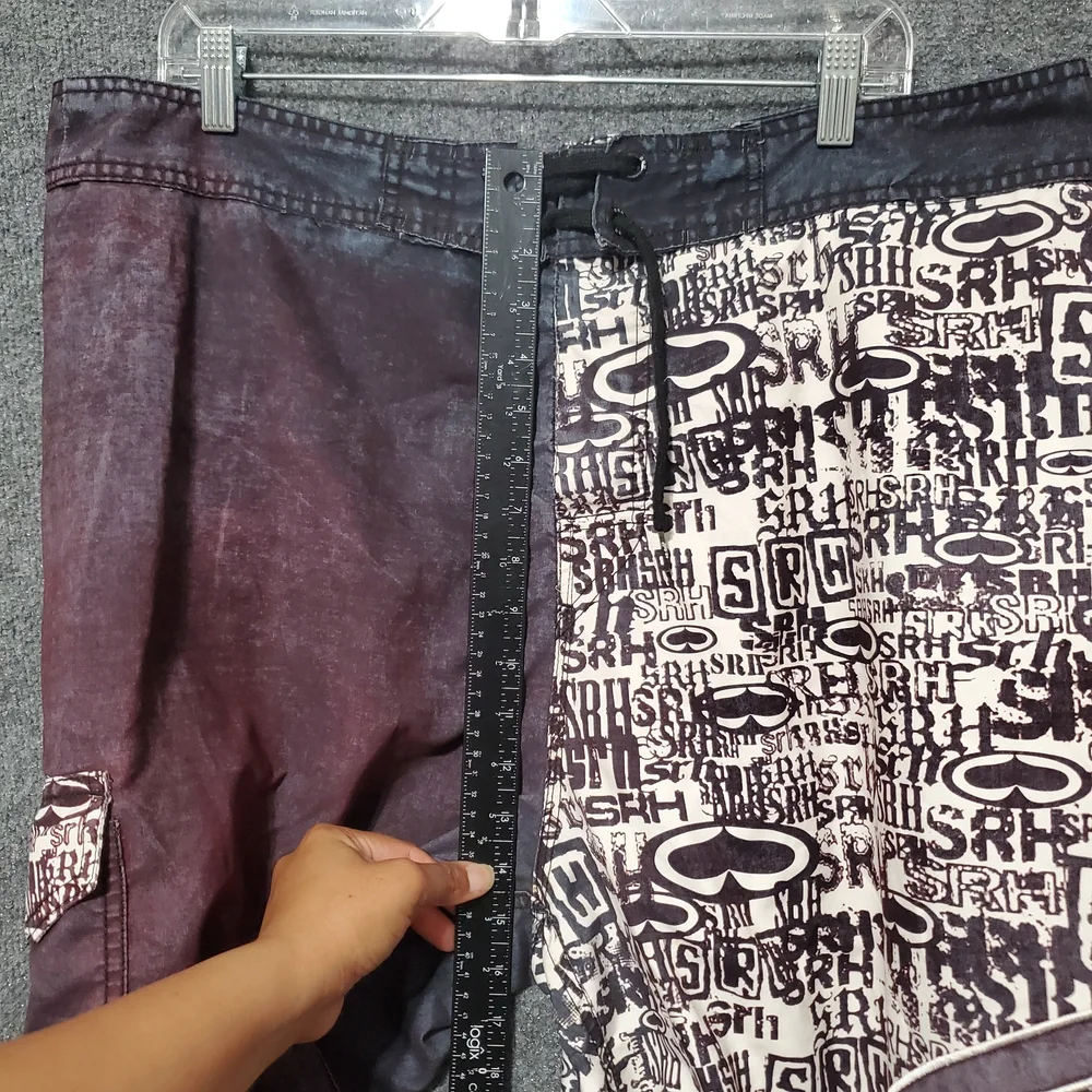 Vintage SRH Board Shorts Mens 40 Black Swim Trunks Spade Crest Y2K Surf Skate
